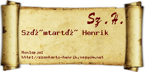Számtartó Henrik névjegykártya