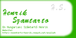 henrik szamtarto business card